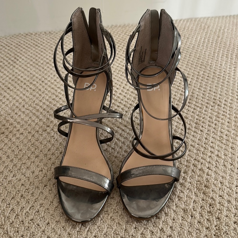 BP metallic strappy heels